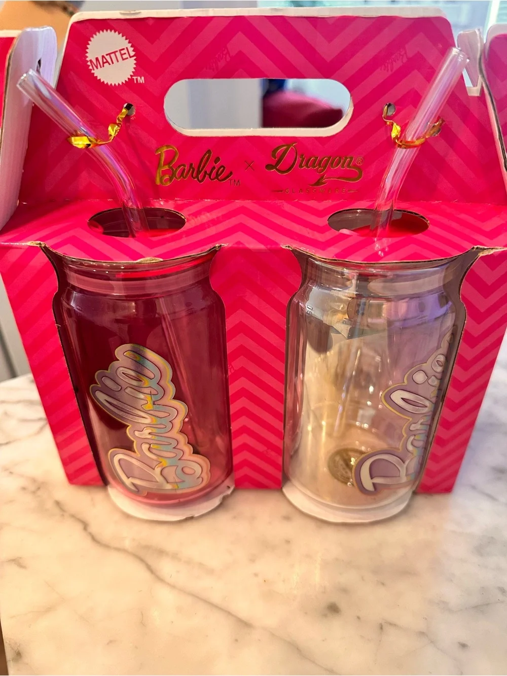 Barbie Drinking glasses new in box